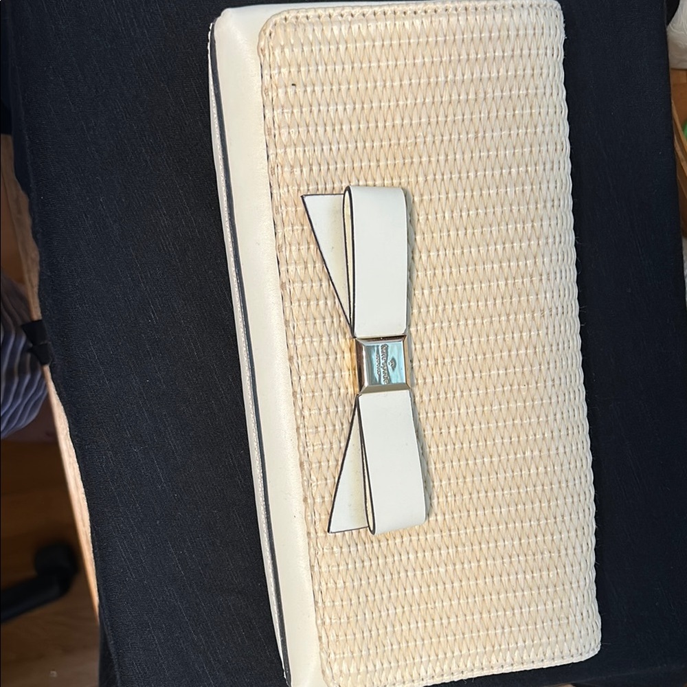 Kate Spade Cream and White Clutch
